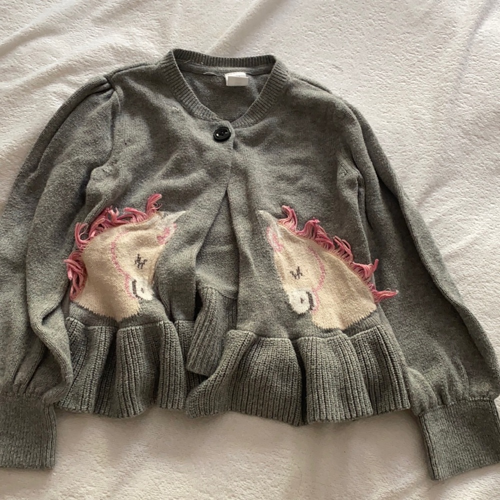 Little girls unicorn sweater
